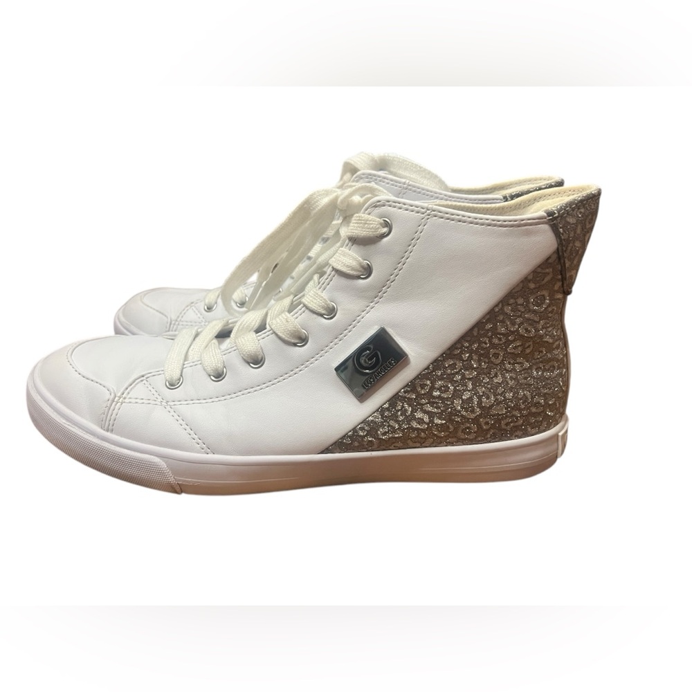 GBG silver glitter high top sneakers